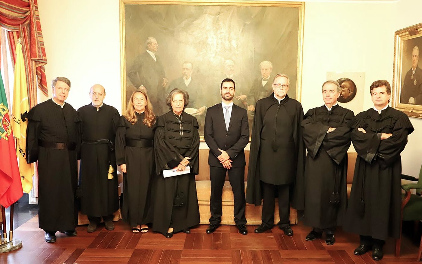 Pedro Zuzarte with the PhD examination panel at the Faculty of Medicine of the University of Lisbon